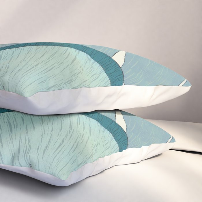Banana leaves pastel colors Pillow Sham Gallery Image 3