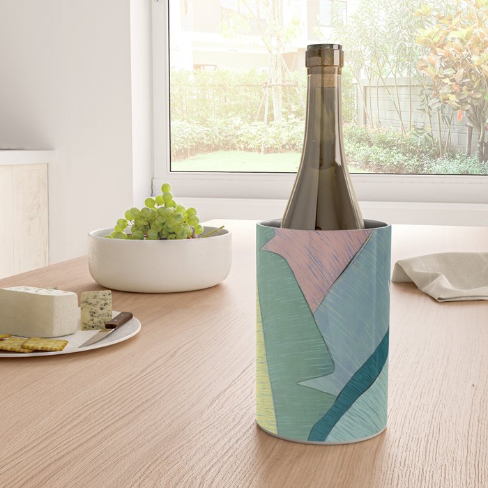 Banana leaves pastel colors Wine Chiller Gallery Image 4
