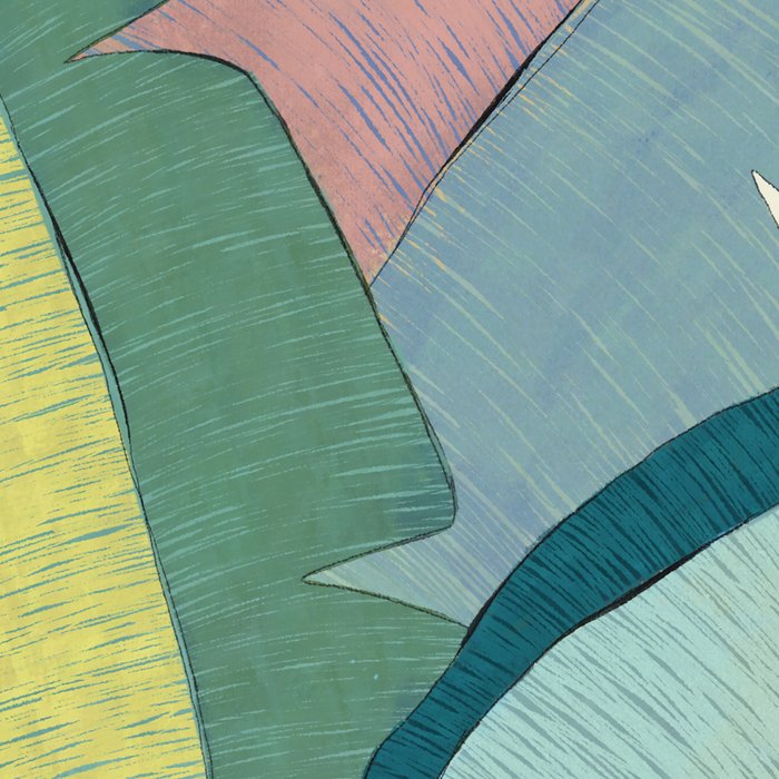 Banana leaves pastel colors Coffee Mug Gallery Image 2