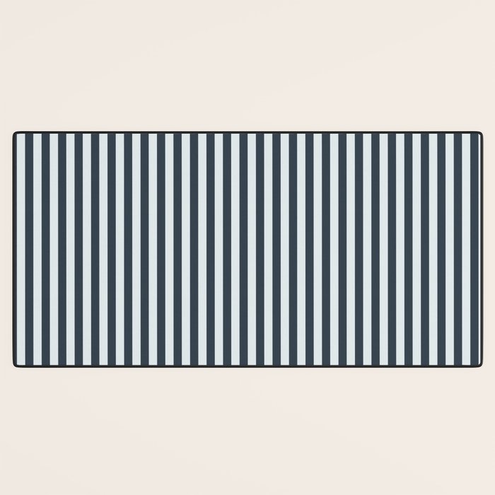 Nautical Deep Blue Stripes - Cozy Heirloom Desk Mat Gallery Image 3
