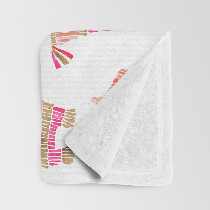 Mexican Donkey PinÌata - Pink & Rose Gold Palette Throw Blanket Gallery Image 3