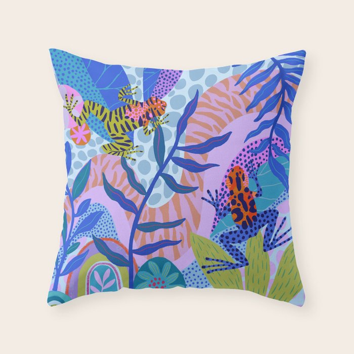 Poison Dart Frogs Throw Pillow Gallery Image 6