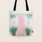 The Pink Door, Palm Springs, California Tote Bag Gallery Image 1