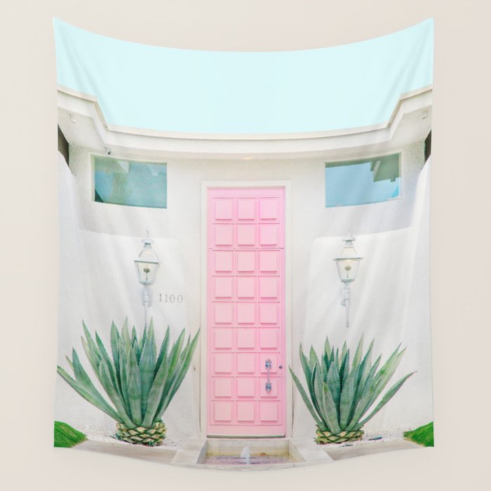 The Pink Door, Palm Springs, California Wall Tapestry Gallery Image 4