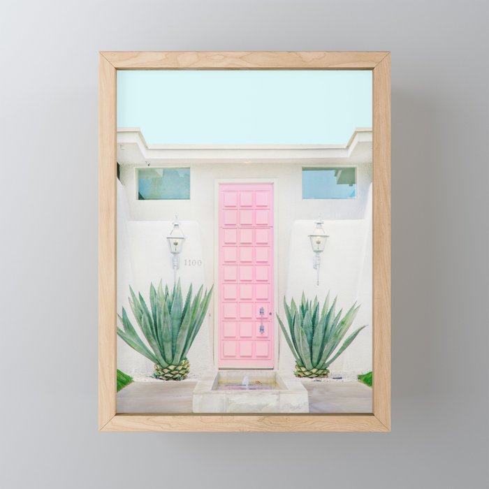 The Pink Door, Palm Springs, California Mini Art Print Gallery Image 1