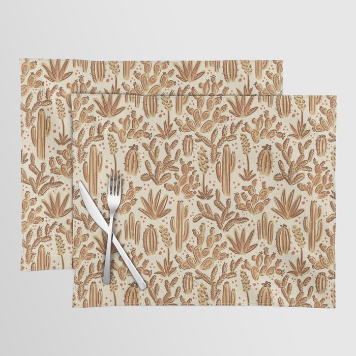 Cactus Desert - gold and copper Placemat Gallery Image 1