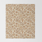 Cactus Desert - gold and copper Throw Blanket Gallery Image 2