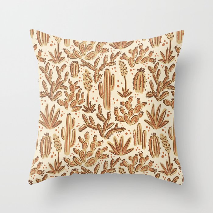 Cactus Desert - gold and copper Throw Pillow Gallery Image 6