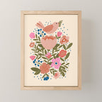 Folk Floral Bird  Mini Art Print Gallery Image 1
