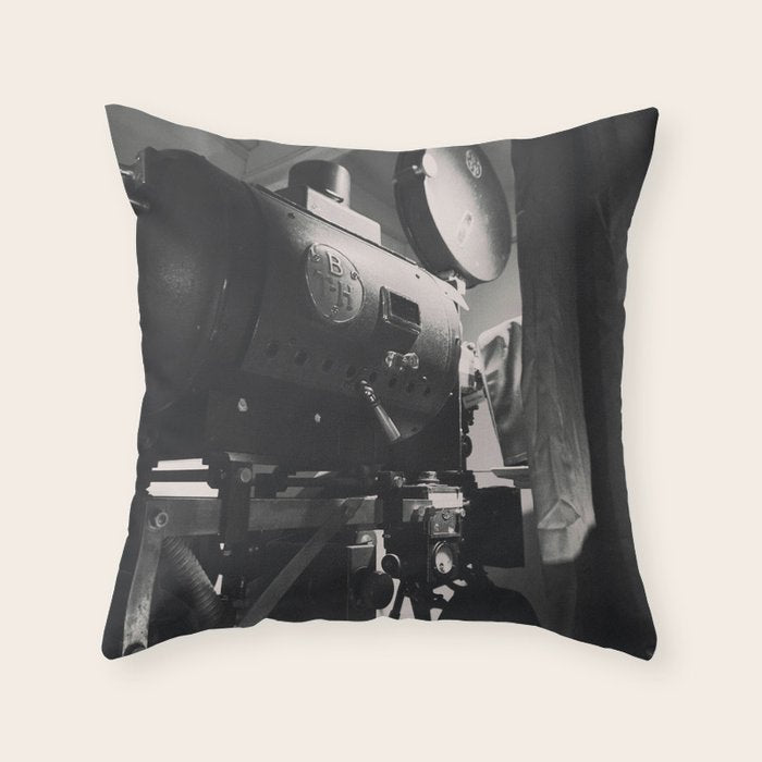 Vintage Movie Camera Throw Pillow Gallery Image 6