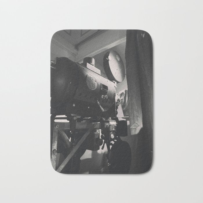 Vintage Movie Camera Bath Mat Gallery Image 1