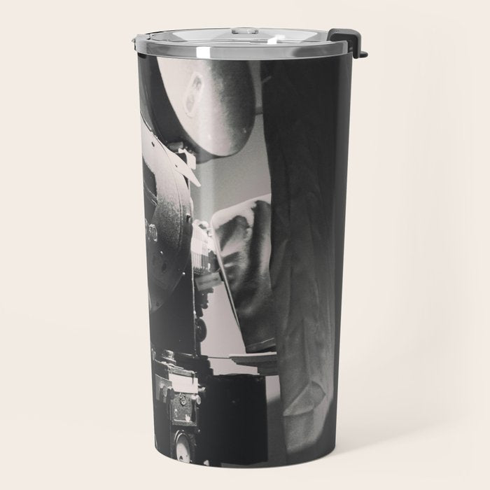 Vintage Movie Camera Travel Mug Gallery Image 2