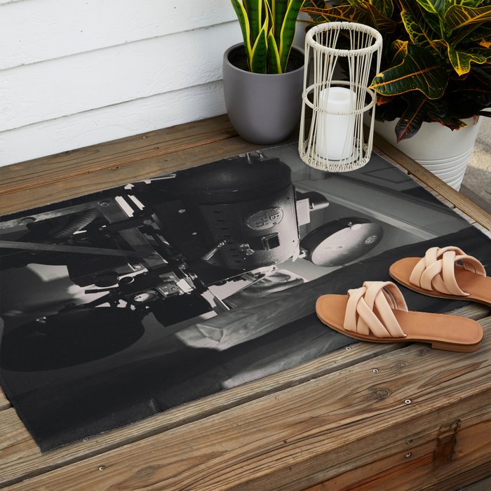 Vintage Movie Camera Outdoor Rug Gallery Image 2