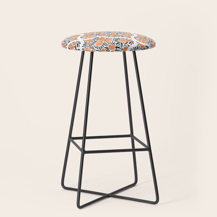 Tangerine Lattice Dreams Stool Gallery Image 1