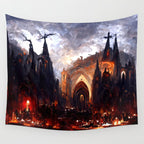 Lucifer Palace in Hell Wall Tapestry Gallery Image 4