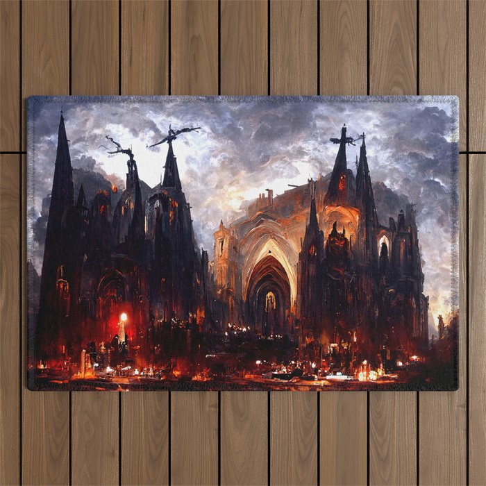 Lucifer Palace in Hell Outdoor Rug Gallery Image 1