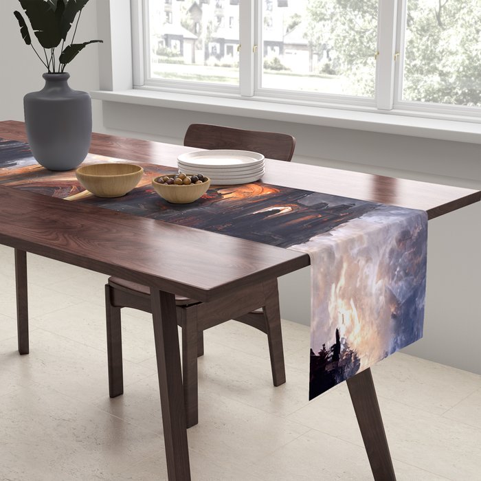 Lucifer Palace in Hell Table Runner Gallery Image 2