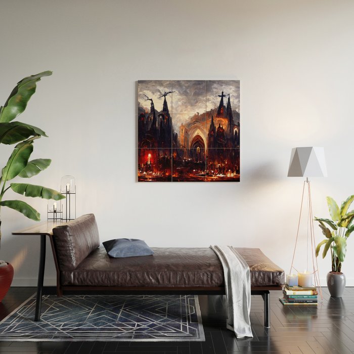 Lucifer Palace in Hell Wood Wall Art Gallery Image 2