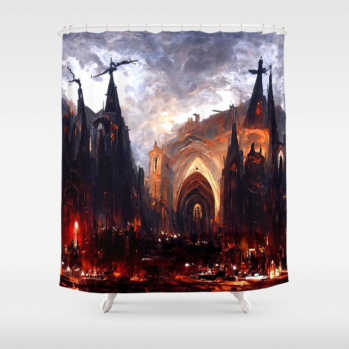 Lucifer Palace in Hell Shower Curtain Gallery Image 1