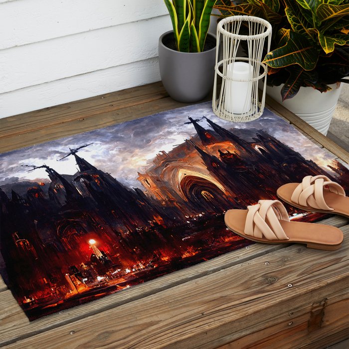 Lucifer Palace in Hell Outdoor Rug Gallery Image 2