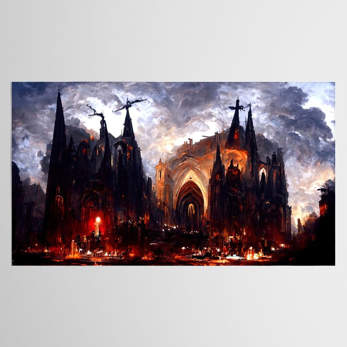 Lucifer Palace in Hell Tablecloth Gallery Image 2