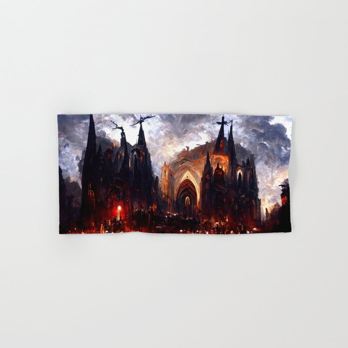 Lucifer Palace in Hell Bath Towel Gallery Image 1