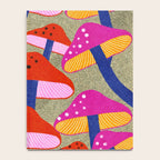 Red and Pink Mushroom print - Amsterdam Market Notebook Gallery Image 4