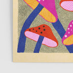 Red and Pink Mushroom print - Amsterdam Market Poster Gallery Image 3