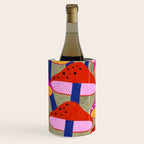 Red and Pink Mushroom print - Amsterdam Market Wine Chiller Gallery Image 1