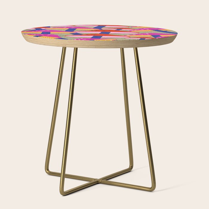 Red and Pink Mushroom print - Amsterdam Market Side Table Gallery Image 1