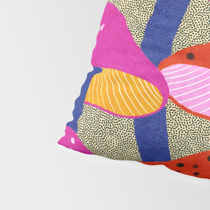 Red and Pink Mushroom print - Amsterdam Market Pillow Sham Gallery Image 4