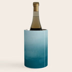 Tropical Dark Teal Inspired by Sherwin Williams 2020 Trending Color Oceanside SW6496 Watercolor Ombre Gradient Blend Abstract Art Wine Chiller Gallery Image 2