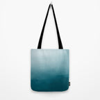 Tropical Dark Teal Inspired by Sherwin Williams 2020 Trending Color Oceanside SW6496 Watercolor Ombre Gradient Blend Abstract Art Tote Bag Gallery Image 2