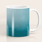 Tropical Dark Teal Inspired by Sherwin Williams 2020 Trending Color Oceanside SW6496 Watercolor Ombre Gradient Blend Abstract Art Coffee Mug Gallery Image 1