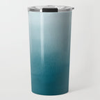 Tropical Dark Teal Inspired by Sherwin Williams 2020 Trending Color Oceanside SW6496 Watercolor Ombre Gradient Blend Abstract Art Travel Mug Gallery Image 1