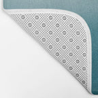 Tropical Dark Teal Inspired by Sherwin Williams 2020 Trending Color Oceanside SW6496 Watercolor Ombre Gradient Blend Abstract Art Bath Mat Gallery Image 2