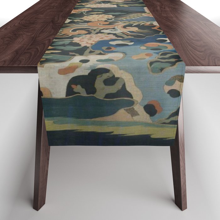 Antique 17th Century Phoenixes Chinese Qing Dynasty Tapestry Table Runner Gallery Image 1