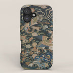 Antique 17th Century Phoenixes Chinese Qing Dynasty Tapestry iPhone Case Gallery Image 1