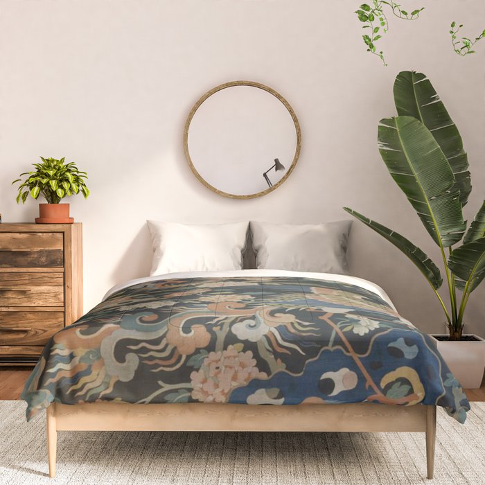 Antique 17th Century Phoenixes Chinese Qing Dynasty Tapestry Comforter Gallery Image 3