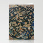 Antique 17th Century Phoenixes Chinese Qing Dynasty Tapestry Stationery Card Gallery Image 2