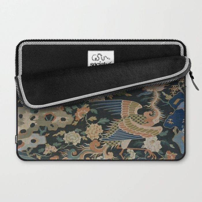 Antique 17th Century Phoenixes Chinese Qing Dynasty Tapestry Laptop Sleeve Gallery Image 2
