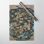 Antique 17th Century Phoenixes Chinese Qing Dynasty Tapestry Wrapping Paper Gallery Image 1