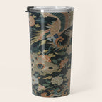 Antique 17th Century Phoenixes Chinese Qing Dynasty Tapestry Travel Mug Gallery Image 3