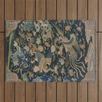 Antique 17th Century Phoenixes Chinese Qing Dynasty Tapestry Outdoor Rug Gallery Image 1