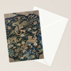 Antique 17th Century Phoenixes Chinese Qing Dynasty Tapestry Stationery Card Gallery Image 2