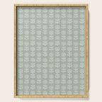 block print floral - sage Serving Tray Gallery Image 1