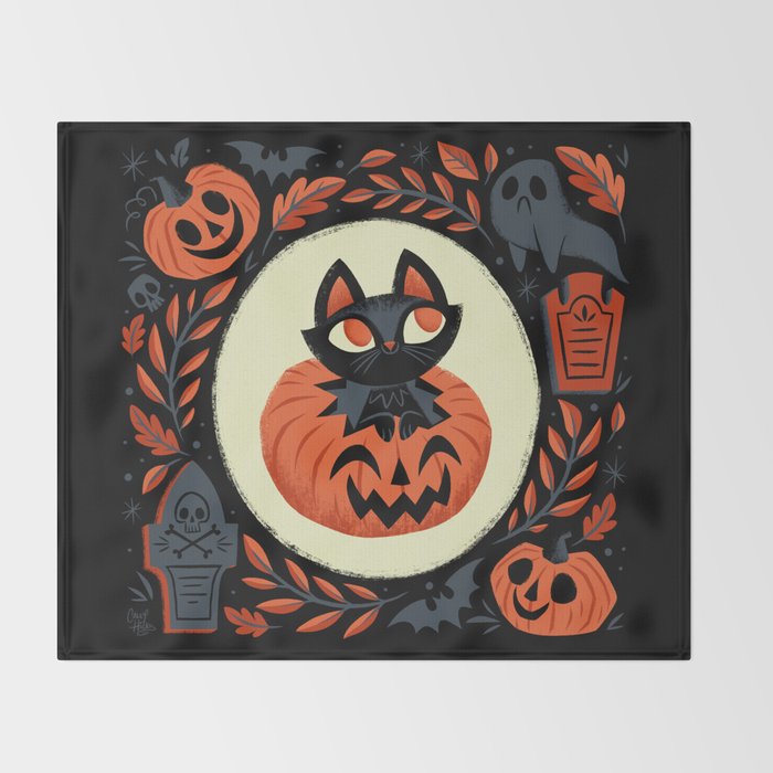 Happy Halloween Throw Blanket Gallery Image 2