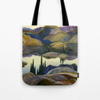 Canadian Landscape Franklin Carmichael Art Nouveau Post-Impressionism Mirror Lake Tote Bag Gallery Image 1