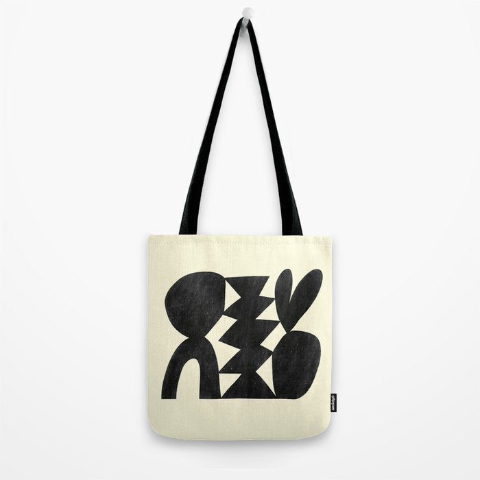 Abstract C009-black Tote Bag Gallery Image 2