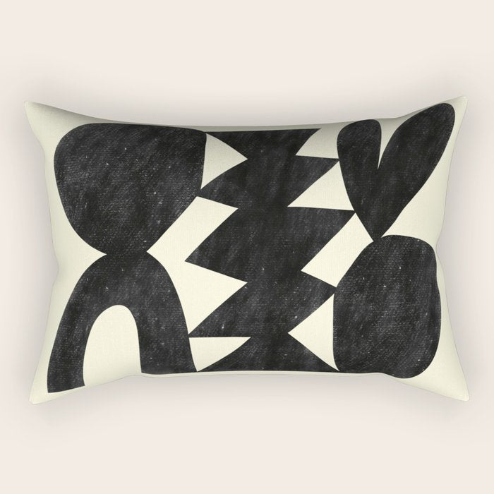 Abstract C009-black Rectangular Pillow Gallery Image 1